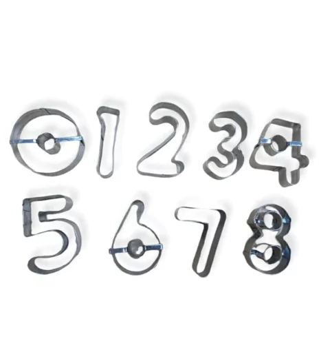 Cortante Galleta Metal Numeros x9U