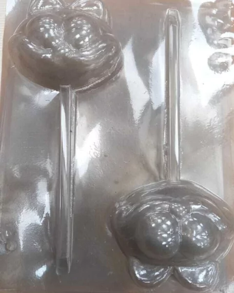 Placa Molde Chupetin 2 Figuras de Gato Garfield