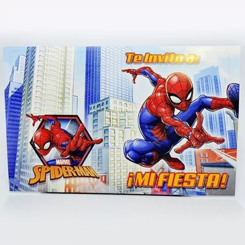 Invitaciones Hombre Araña x 10 u.