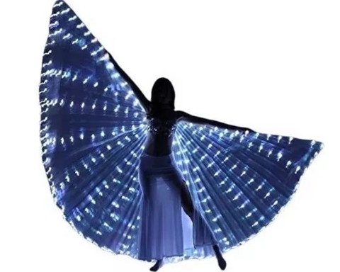 Alas Led Luminosas Blanca Multicolor Carioca Fiesta Cotillon