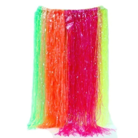 Pollera Hawaiana Plastica Fluo Multicolor Cotillon Carioca