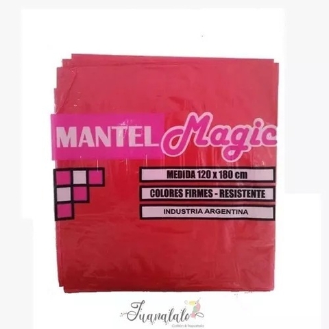 Mantel Rojo Plastico 1.20 X 1.80 Mts X 1 U Magic Cotillon