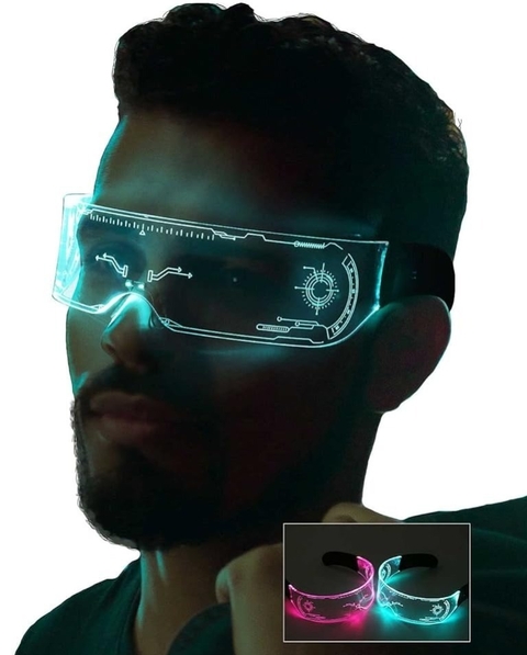 Anteojos Lente Luminoso Show Robot Top Premium Gafas Cotillon