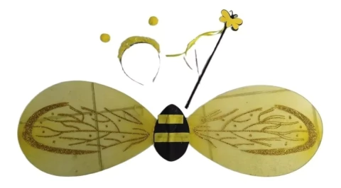 Set Abeja + Vincha Con Antenitas + Varita X 1 U Cotillon