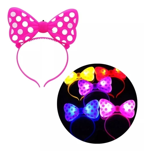 Vincha Minnie Mouse Luminosa Led Disfraz Carioca Cotillón