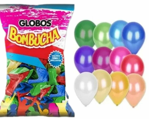 Globos Bombucha Surtidos X 25 U. Latex 12 Pulgadas