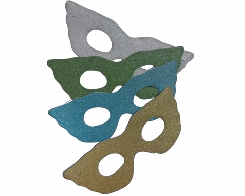 Antifaces X 10 U Brillosos Surtidos Carton Cotillon Carioca