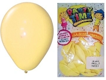 Globos Lisos Pastel Amarillo 9" x 25 u
