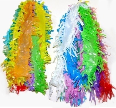 Collar Plastico flecos x10 U Carioca Colores Surtidos Cotillon hawaianos