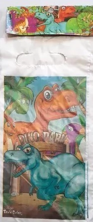 Bolsitas Plasticas Dinosaurios X 10 U. Cumpleaños
