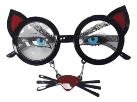 Anteojos Gato Con Bigote Cotillon Accesorio