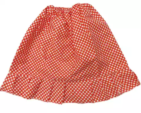 Pollera Negrita Rojo lunares Blanco x 1U Patrio Cotillon