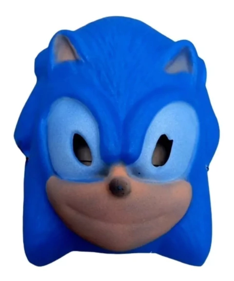 Careta Sonic Mascara Goma Eva x 1 u Disfraz Cotillon