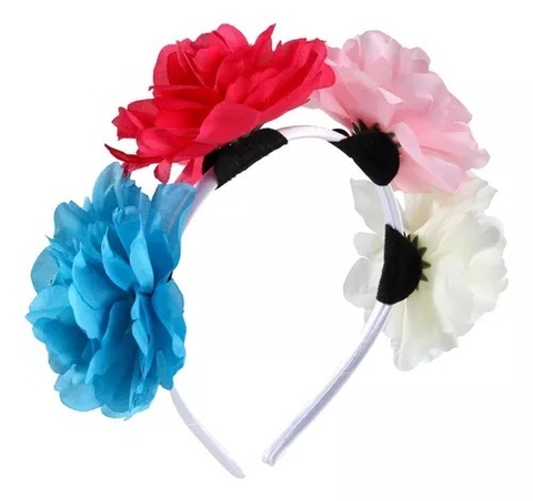Vincha Primavera Flores 4 colores x 1 u. Carioca Cotillon