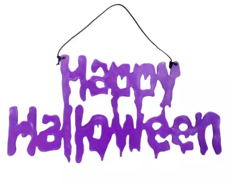 Adorno Colgante Cartel Happy Halloween Plastico Rigido - comprar online