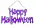 Adorno Colgante Cartel Happy Halloween Plastico Rigido - comprar online