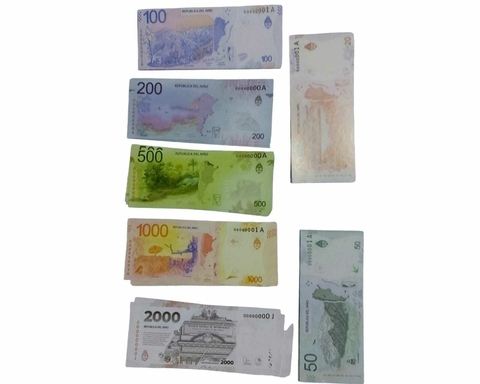 Billetes Pesos Didácticos Utileria cotillon juguete Sin Valor X 70