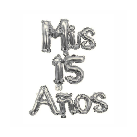 Globo Metalizado Frase Mis 15 Años Decoracion Cumpleaños