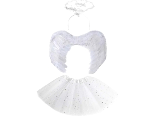Set Angel Alas Vincha Aureola Tutu Glitter 25 cm niño - comprar online