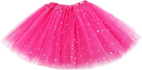 Tutu Glitter Niña 25 cm accesorio disfraz brillo