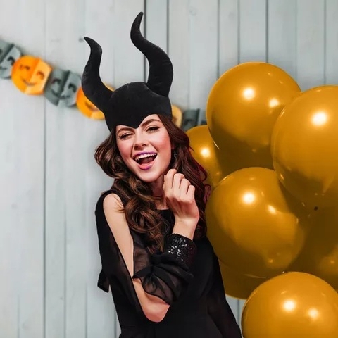Sombrero Maléfica Gorro Felpa Premium Halloween Cuernos