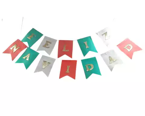 Guirnalda Banderin Feliz Navidad Tela Friselina Deco