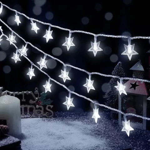 Guirnalda Led Estrellas 20 Luces 2.8 Metros Pilas AA - comprar online