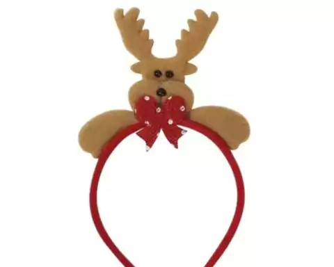 Vincha Reno Venado Navidad peluche x 1 u.