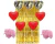 Set San Valentin Decoracion Globos Cortina Petalos Aniversario Dia de los Enamorados - comprar online