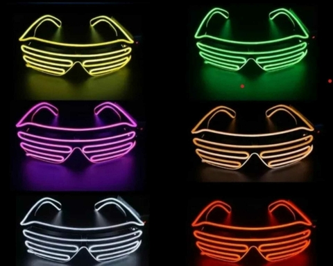 Anteojos Luminosos Led Flogger Neon Rayas Carioca