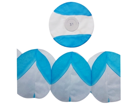 Guirnalda Celeste Y Blanco Patrio Decoración Época Actos Escolares - comprar online