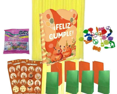 Combo Capibara Carpincho Cotillon Deco 10 Chicos - comprar online
