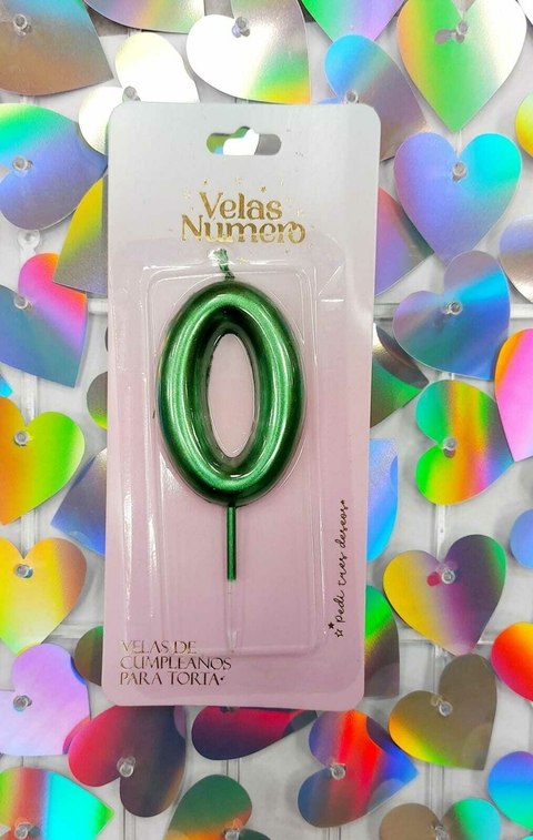 Vela Numero Metallic x 1 u.