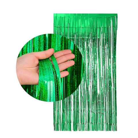 Cortina Metalizada Verde 1x2m - comprar online