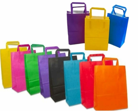 Bolsa de Regalo papel Manija Mediana Color 22x30cm x 5 unidades - comprar online