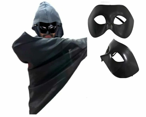 Set Fantasma De La Opera Antifaz Y Capa Negra 1m Halloween - comprar online