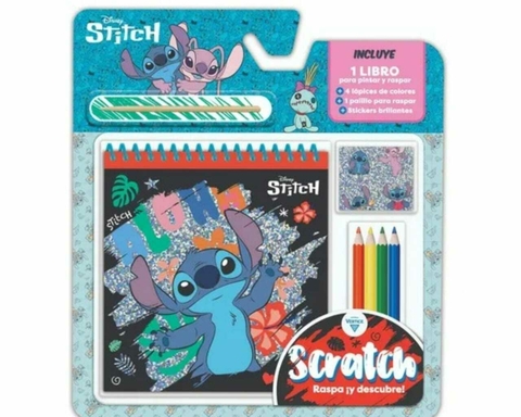 Libro P/ Colorear Y Raspar Vertice Scratch Lapices Stickers