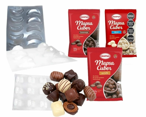 Combo Bombones de Chocolate Mapsa Placas Acetato - comprar online