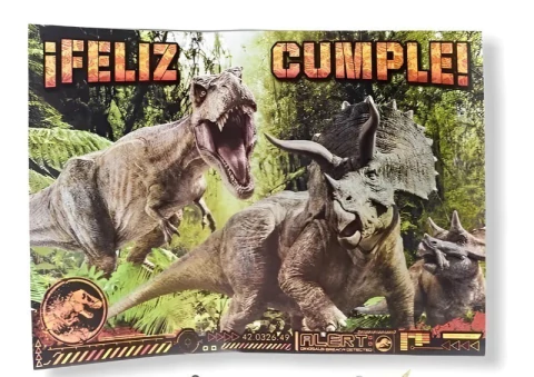 Afiche Feliz Cumple! Jurassic World. - comprar online