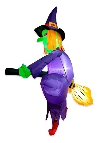 Inflable Bruja Pocimas Gigante 1.5 Mts Con Luz Led Halloween - comprar online