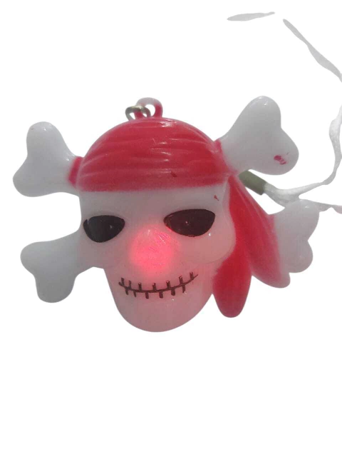 Collar Luminoso Halloween Calavera Colgante x 5 u. - comprar online