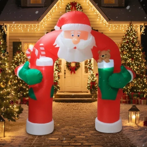 Inflable Arco Santa Claus Papa Noel 2.4mts Navidad 5 Luces - comprar online