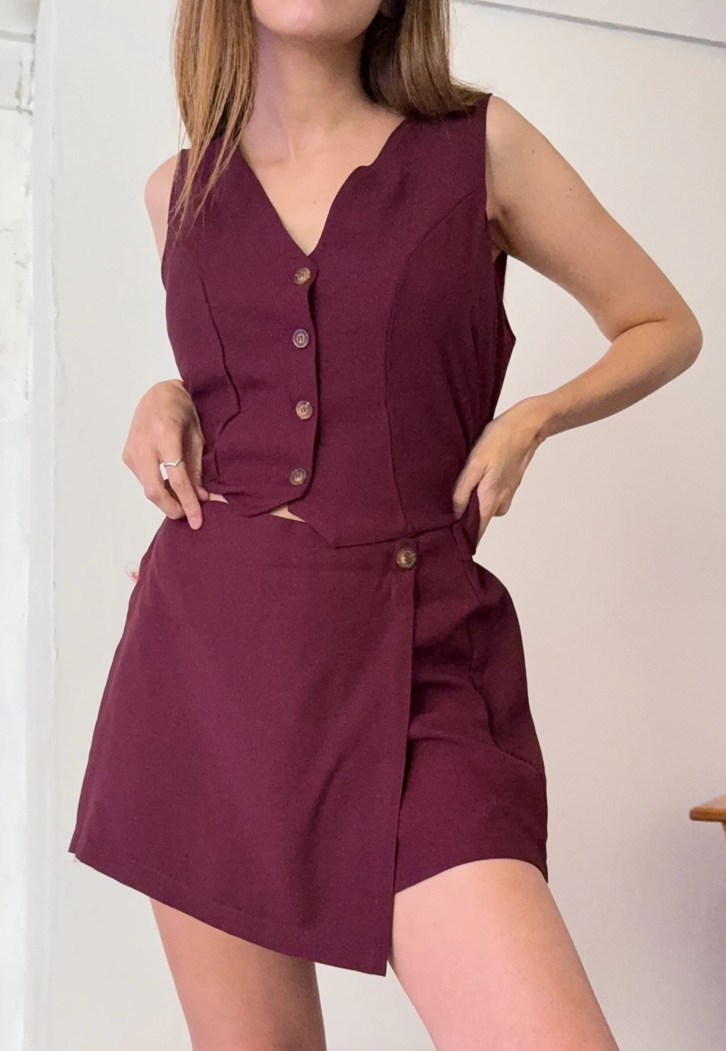 Short pollera tencel
