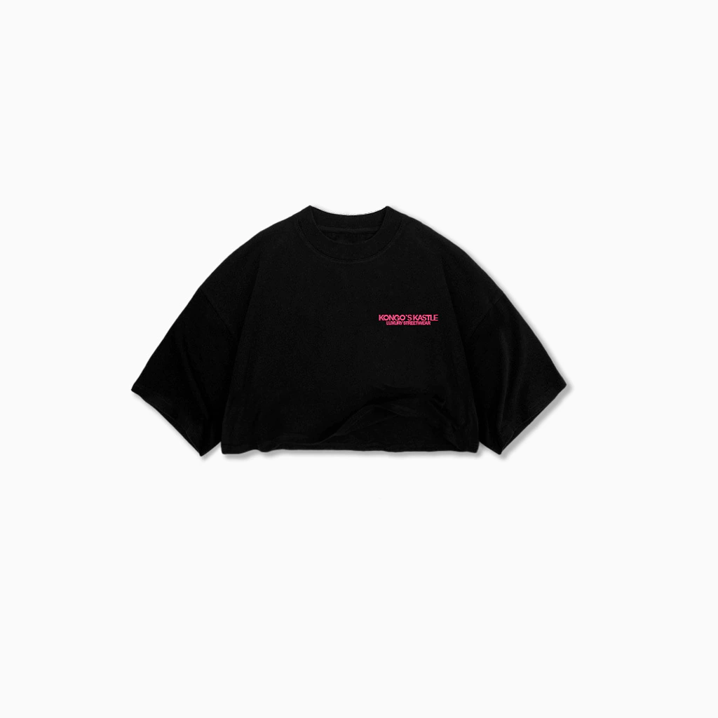 Belly shirt Kongo´s Kastle Negro/Rosa