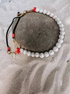 Collar Ovo piedras blanco XL - comprar online