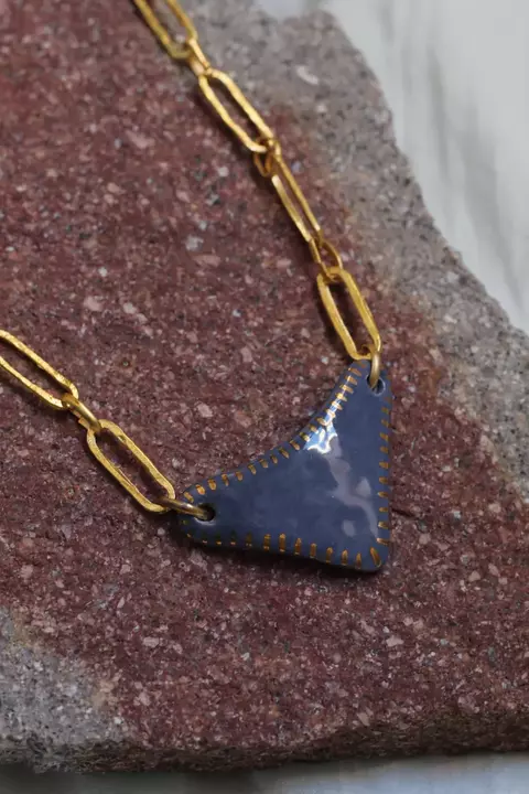 Collar Niza Dorado Azul