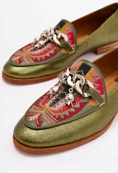 Imagen de MOCASÍN NO ME ROMPAN LOS COCOS (verde metalizado)