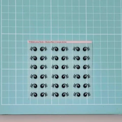 Adesivo para Tecido - Olhinhos Nina Ponto de Luz - Preto - comprar online