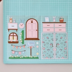 Adesivo para Tecido - Casinha Encantada de Páscoa - Dani Fiuza - Ateliê Magali Moraes - Materiais para Bonecas e Artesanato