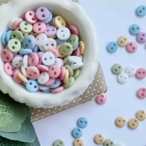 Mix Micro Botões Candy 6 mm - 40 unidades